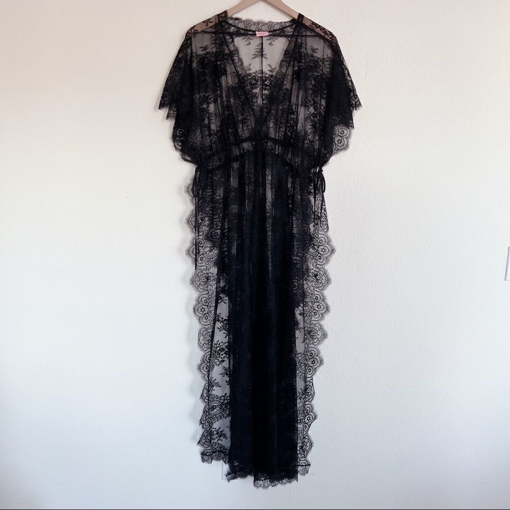 NWOT Agent Provocateur Black Lace Fionna Kaftan size S/M - Picture 7 of 12